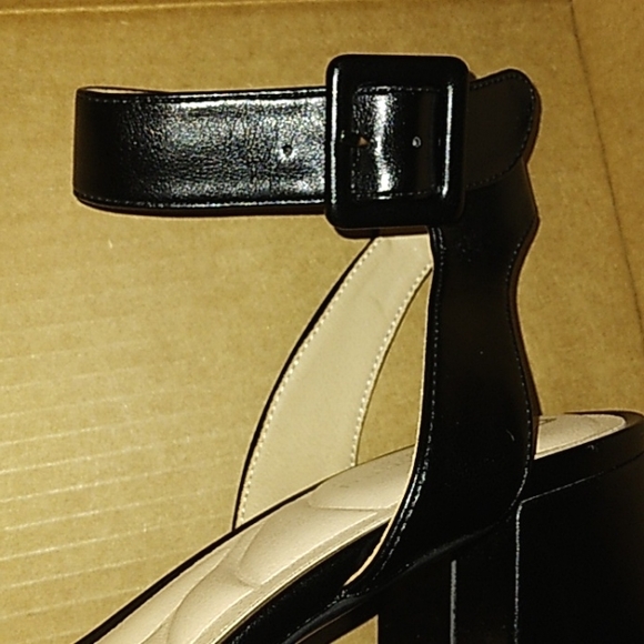 ☆NEW☆Super Sexy Ladies Chunky Block Heel Open Toe CL Chinese Laundry Black Heels - Picture 14 of 16